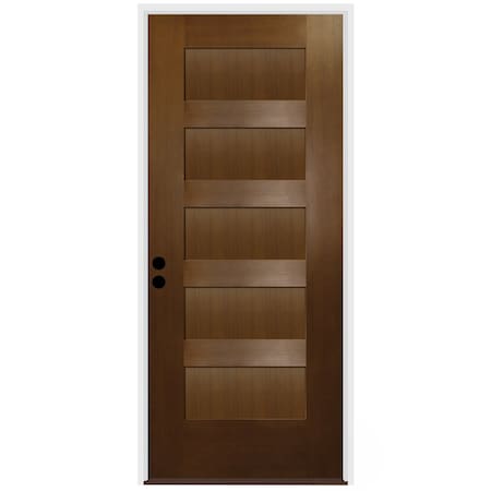Codel Doors 36" x 80" Fir Grain Shaker Exterior Fiberglass Door 3068RHISPFG5PSHK491626DB